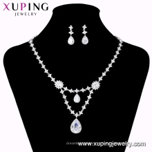 set-173 xuping frau hochzeit schmuck diamant natürlichen brautschmuck set bijoux fantaisie